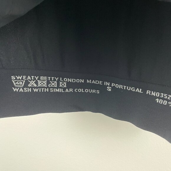 Sweaty Betty Black Crewneck Mesh Perforated Panel Sweater Sz S - Picture 4 of 7